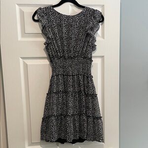 Altar'd State Black and White Floral Mini Dress